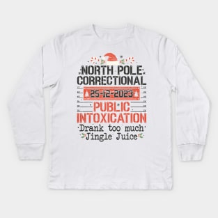 North Pole Correctional Public Intoxication Kids Long Sleeve T-Shirt